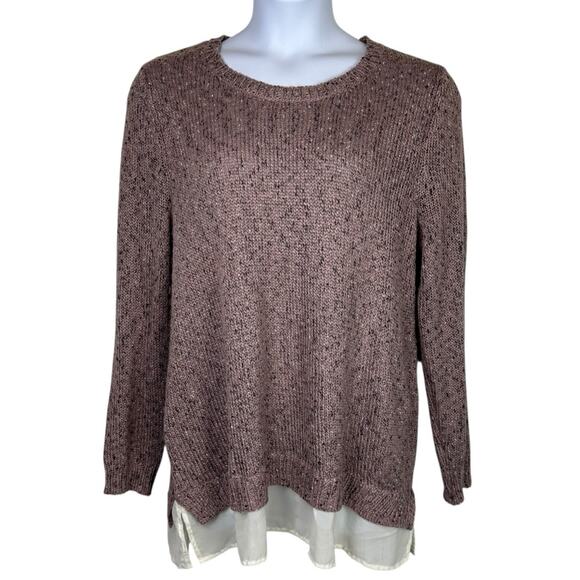 Lane Bryant Sweaters - Lane Bryant Textured Knit Sweater in Soft Mauve Size 18/20
